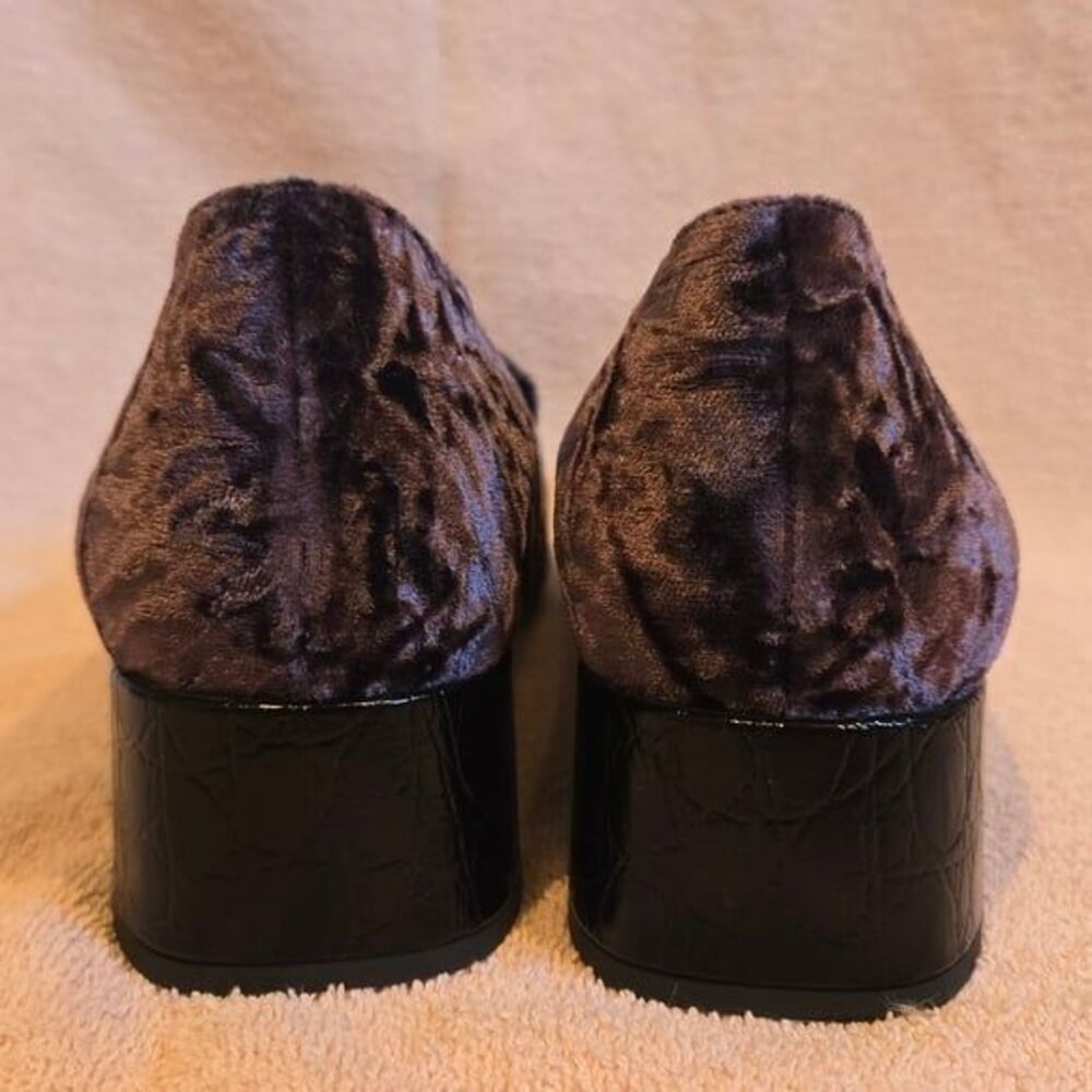 NWOT Erdem Crushed Velvet Heels w/ Bow - Picture 10 of 11